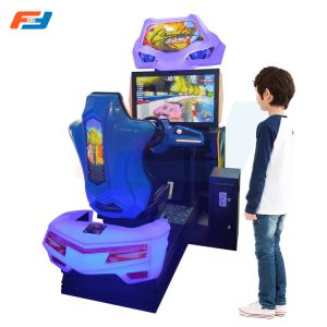 Multiplayer online big screen physical racing game machine