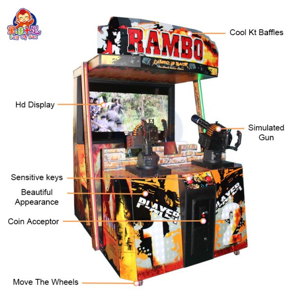 Coin operated two player shooting game machine Stallone 2