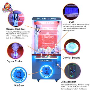 Coin Operated Arcade Claw Crane Machine