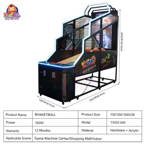 Coin Operated Street Basketball Shooting Arcade Game Machine Shooting Machine Basketball