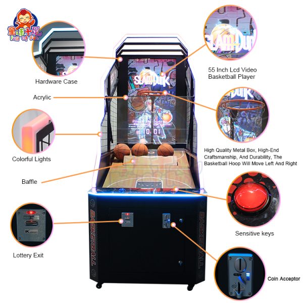 Coin Operated Street Basketball Shooting Arcade Game Machine Shooting Machine Basketball