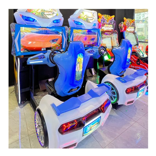 Real exciting racing game console with effective feedback