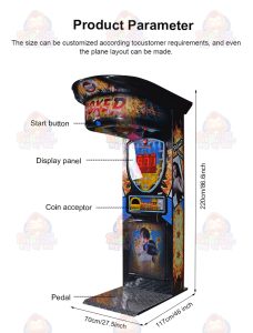 Boxing machine parameter size display