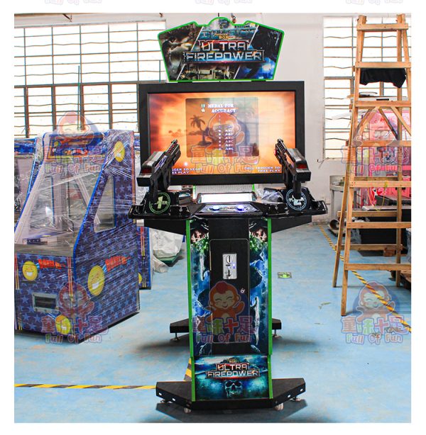 Machine de jeu de tir pour enfants sur le thème des extraterrestres, machine de jeu de tir à pièces
