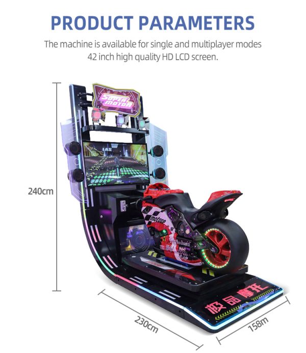 High Quality Coin Operted Arcade GP TT Moto Gaming Video Moto Racing Game Machines For Sales - Image 6