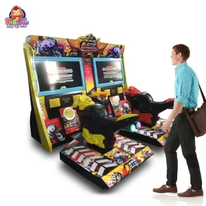Arcade Video Game 2 Players Super Motorcycle Motor Racing Games