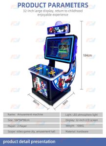 Low Power Long Lifespan Durable New retro Arcade Machine Video Games Cabinet 19 inch cabinet game machine
