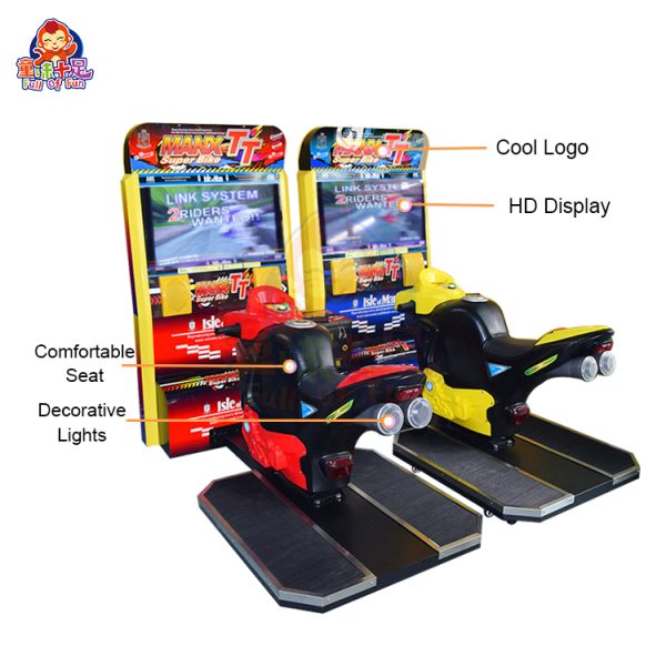 Double Player Coin Operated Arcade Motorcycle Game Machine Racing Simulator for Game Center
