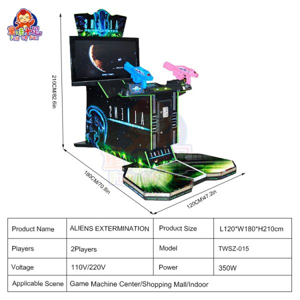 Coin-Operated Alien Extermination Shooting Game Arcade Machine