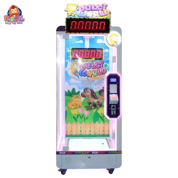 A sleek and modern Lucky 10 Seconds arcade game machine designed for adults. The machine features a digital timer display that counts up in milliseconds, vibrant graphics, and a coin slot for easy operation. Players press a button to stop the timer at exactly 10 seconds to win a prize. Ideal for arcades, amusement parks, and bars.