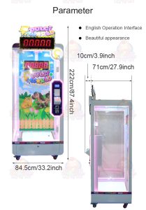 A sleek and modern Lucky 10 Seconds arcade game machine designed for adults. The machine features a digital timer display that counts up in milliseconds, vibrant graphics, and a coin slot for easy operation. Players press a button to stop the timer at exactly 10 seconds to win a prize. Ideal for arcades, amusement parks, and bars.