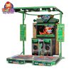 A vibrant and colorful arcade dance machine featuring LED lights, a digital display, and multiple dance pads. Designed for interactive gameplay, players follow on-screen prompts to dance to various songs. Ideal for arcades, amusement parks, and family entertainment centers.
