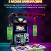 A vibrant and colorful arcade dance machine featuring LED lights, a digital display, and multiple dance pads. Designed for interactive gameplay, players follow on-screen prompts to dance to various songs. Ideal for arcades, amusement parks, and family entertainment centers.