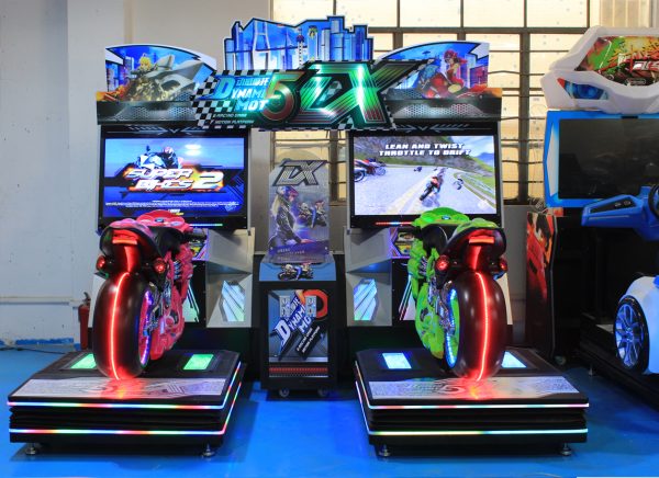 A dynamic and exciting coin-operated Two-Player Motorcycle Racing Game Machine designed for players of all ages. The machine features realistic graphics and sound effects, offering an immersive racing experience. Perfect for arcades and entertainment centers.