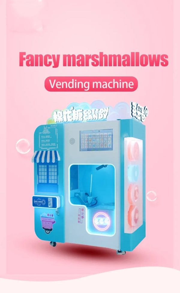 China Factory Custom Commercial Sweet Latest cotton candy Vending Automatic maker Machine - Image 2