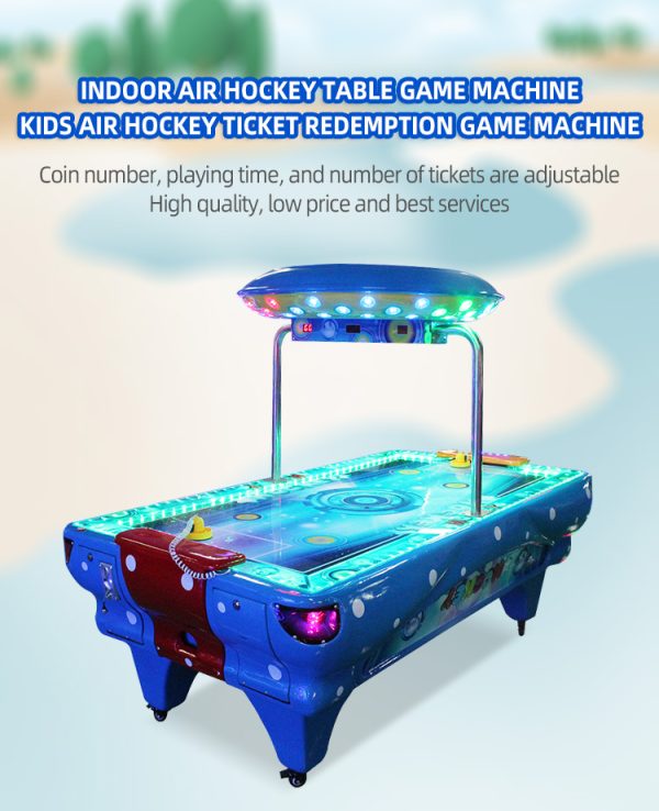 A stunning Cosmic Air Hockey Game Machine with a breathtaking galaxy-themed design, colorful lights, and fast-paced gameplay, perfect for arcades and entertainment centers. Suitable for both kids and adults.