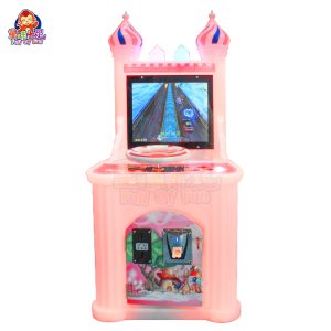 A colorful coin-operated children's game machine shaped like a castle. This series includes shooting, fishing, and racing games with vibrant graphics and child-friendly controls. Ideal for arcades, amusement parks, and family entertainment centers, it offers magical and engaging experiences for young players.