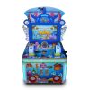 A colorful coin-operated children's two-player fishing game machine shaped like a castle. The machine features vibrant graphics, dual controls, and interactive fishing gameplay. Ideal for arcades, amusement parks, and family entertainment centers, it offers a magical and engaging fishing experience for young players.