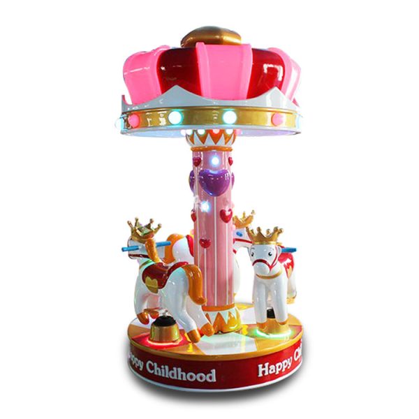 A vibrant and enchanting Children's Carousel Ride featuring colorful lights and playful designs. Ideal for amusement parks, playgrounds, and entertainment centers, this carousel provides magical experiences and joy for young children.
