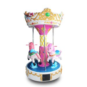 A vibrant and enchanting Children's Carousel Ride featuring colorful lights and playful designs. Ideal for amusement parks, playgrounds, and entertainment centers, this carousel provides magical experiences and joy for young children.