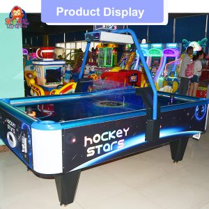A dazzling Starry Sky Air Hockey Game Machine with a cosmic-themed design, colorful lights, and fast-paced gameplay, perfect for arcades and entertainment centers. Suitable for both kids and adults.