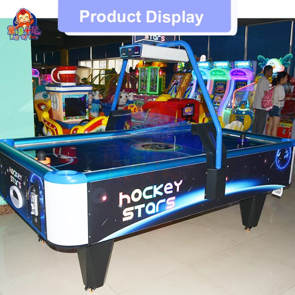 A dazzling Starry Sky Air Hockey Game Machine with a cosmic-themed design, colorful lights, and fast-paced gameplay, perfect for arcades and entertainment centers. Suitable for both kids and adults.
