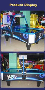A dazzling Starry Sky Air Hockey Game Machine with a cosmic-themed design, colorful lights, and fast-paced gameplay, perfect for arcades and entertainment centers. Suitable for both kids and adults.