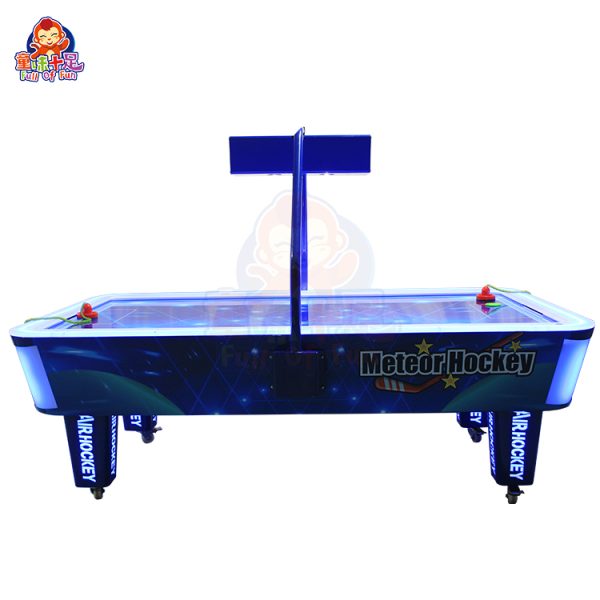 A captivating Shooting Star Air Hockey Game Machine with a meteor-themed design, colorful lights, and fast-paced gameplay, perfect for arcades and entertainment centers. Suitable for both kids and adults.