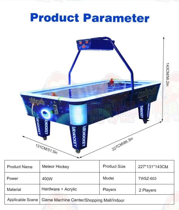 Coin Operated Air Hockey Table