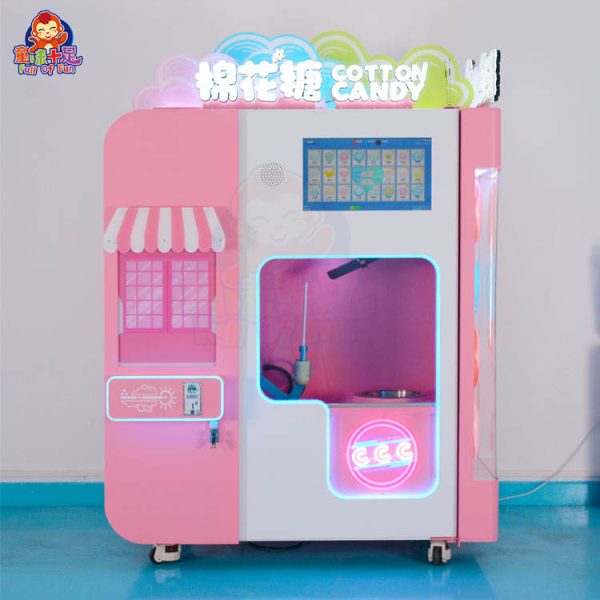 China Factory Custom Commercial Sweet Latest cotton candy Vending Automatic maker Machine - Image 4