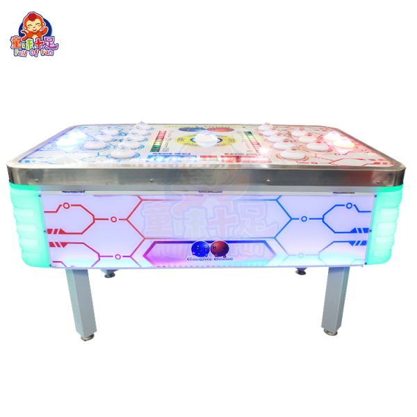 A vibrant and colorful coin-operated Double-Player Hit-the-Beans Game designed for kids. The machine features engaging graphics and a competitive gameplay experience where two players can compete to hit the most beans. Perfect for arcades, family entertainment centers, and playrooms, it offers fun and excitement for young players.