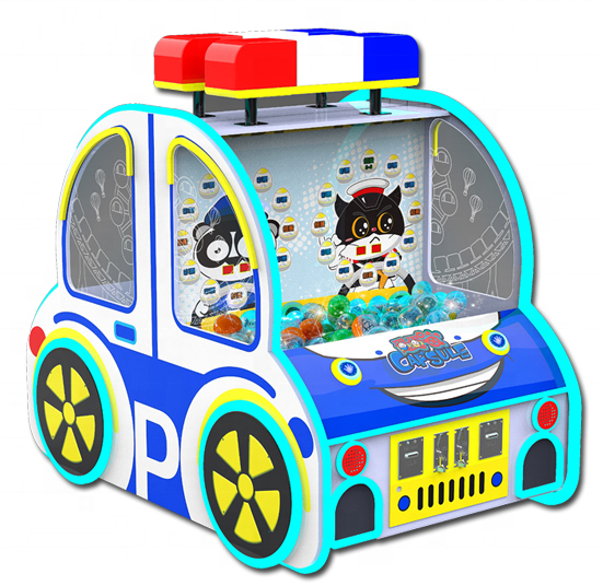 Four-player gashapon machine with multiple stations, offering colorful capsule toys and collectibles.