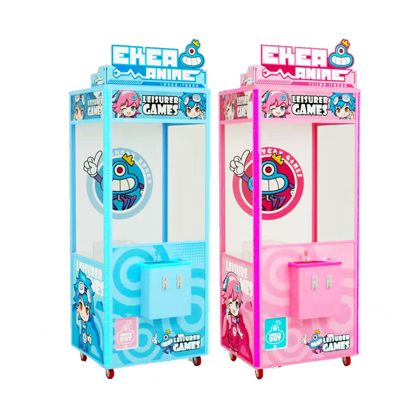 A claw machine filled with plush toys, inviting players to test their skill and luck.