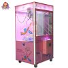 Pink Panther-themed claw machine designed for kids, featuring vibrant colors and playful design elements, perfect for amusement parks and family entertainment centers.