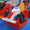 Colorful airplane racing kiddie ride, designed for children with fun graphics and safety features.