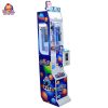 Mini claw machine with colorful plush toys, perfect for home or arcade use.