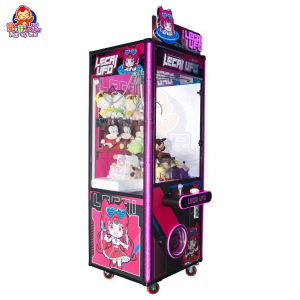 Deluxe-Greifautomat mit LED-Beleuchtung und Plüschtieren als Preise.