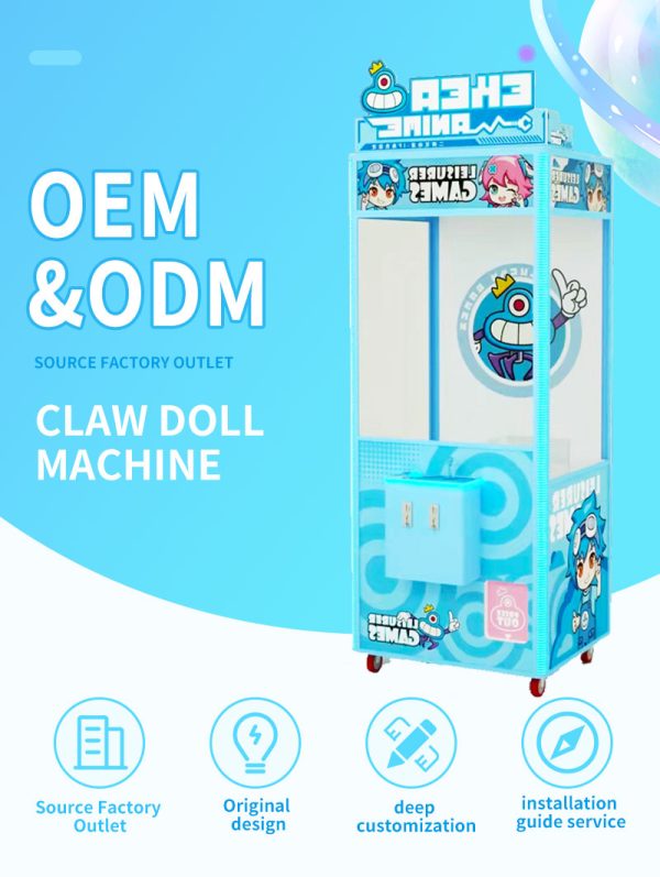 A claw machine filled with plush toys, inviting players to test their skill and luck.