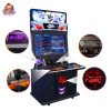 Street fighting arcade machine with joystick controls and vibrant gameplay display.