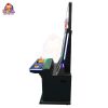 Street fighting arcade machine with joystick controls and vibrant gameplay display.