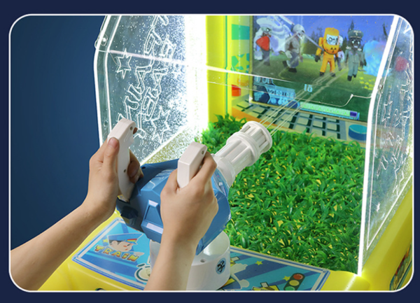 Children's water shooting game machine featuring colorful targets and interactive gameplay.