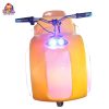 Colorful children's square motorcycle ride with safety features and vibrant design.