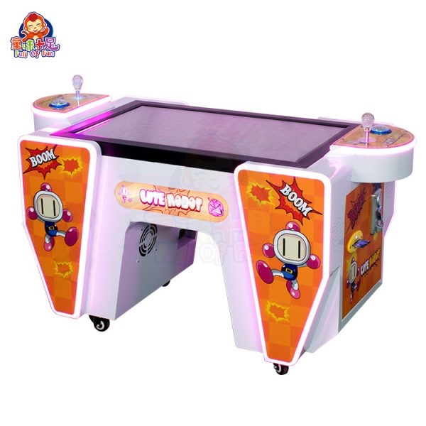 Two-player snake arcade game machine with vibrant graphics.