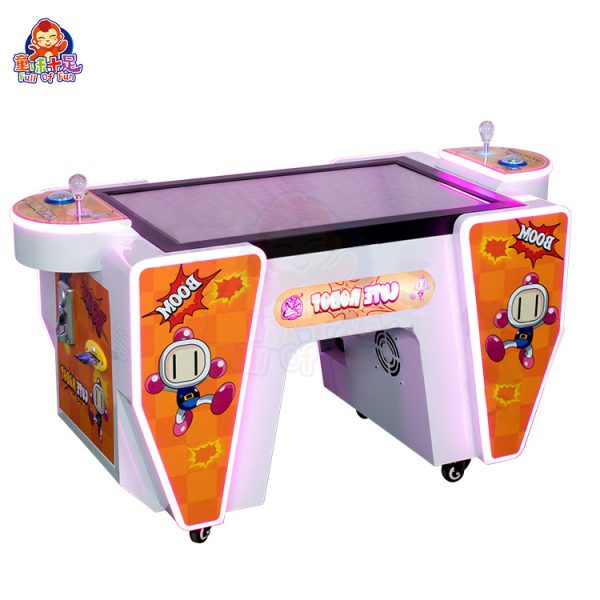 Two-player snake arcade game machine with vibrant graphics.