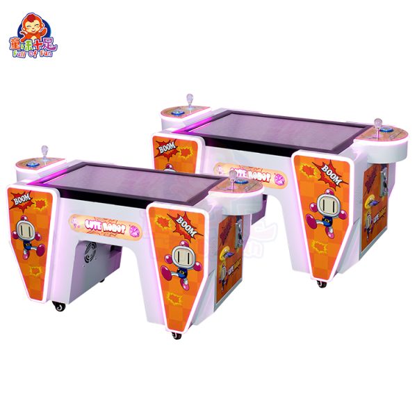 Two-player snake arcade game machine with vibrant graphics.
