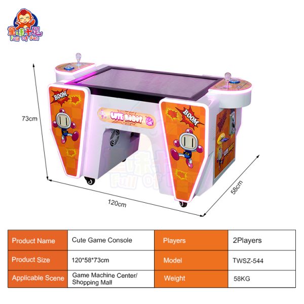 Two-player snake arcade game machine with vibrant graphics.