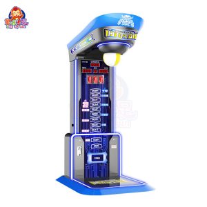 Luxuriöser Boxautomat, bei dem sich der Spieler in einer Unterhaltungsstätte auf einen Highscore vorbereitet.