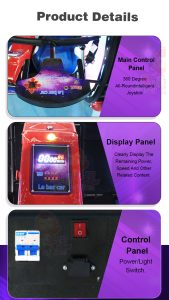 360-degree dual-seat rolling car spinning in an open square.