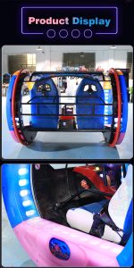 360-degree dual-seat rolling car spinning in an open square.