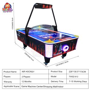 Flame Air Hockey Commercial Table